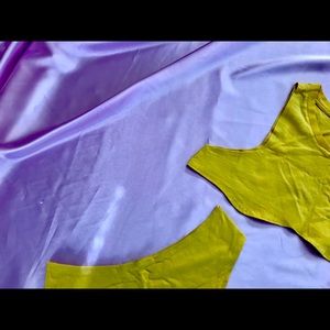 vintage reworked yellow hanes lingerie set, xs